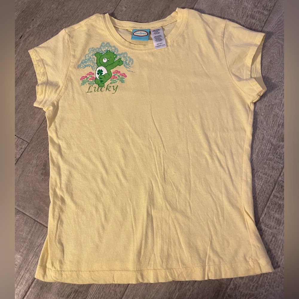 Girls Care Bears shirt/ Lucky bear care bear